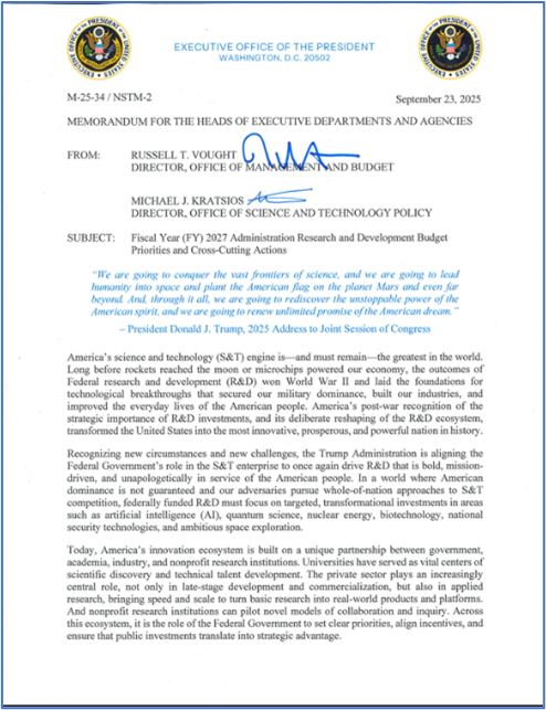 White House Memo